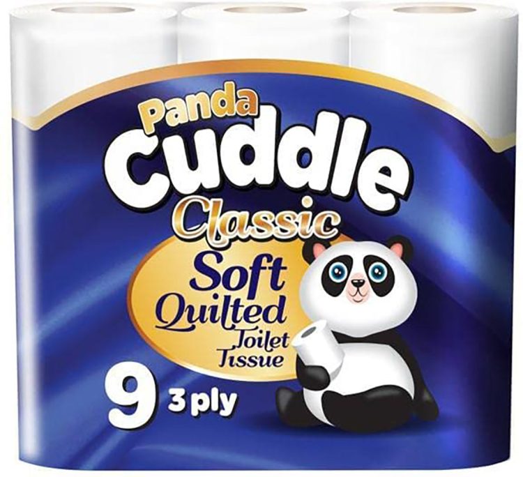 Panda Cuddle Classic Soft Quilted 9 Pack